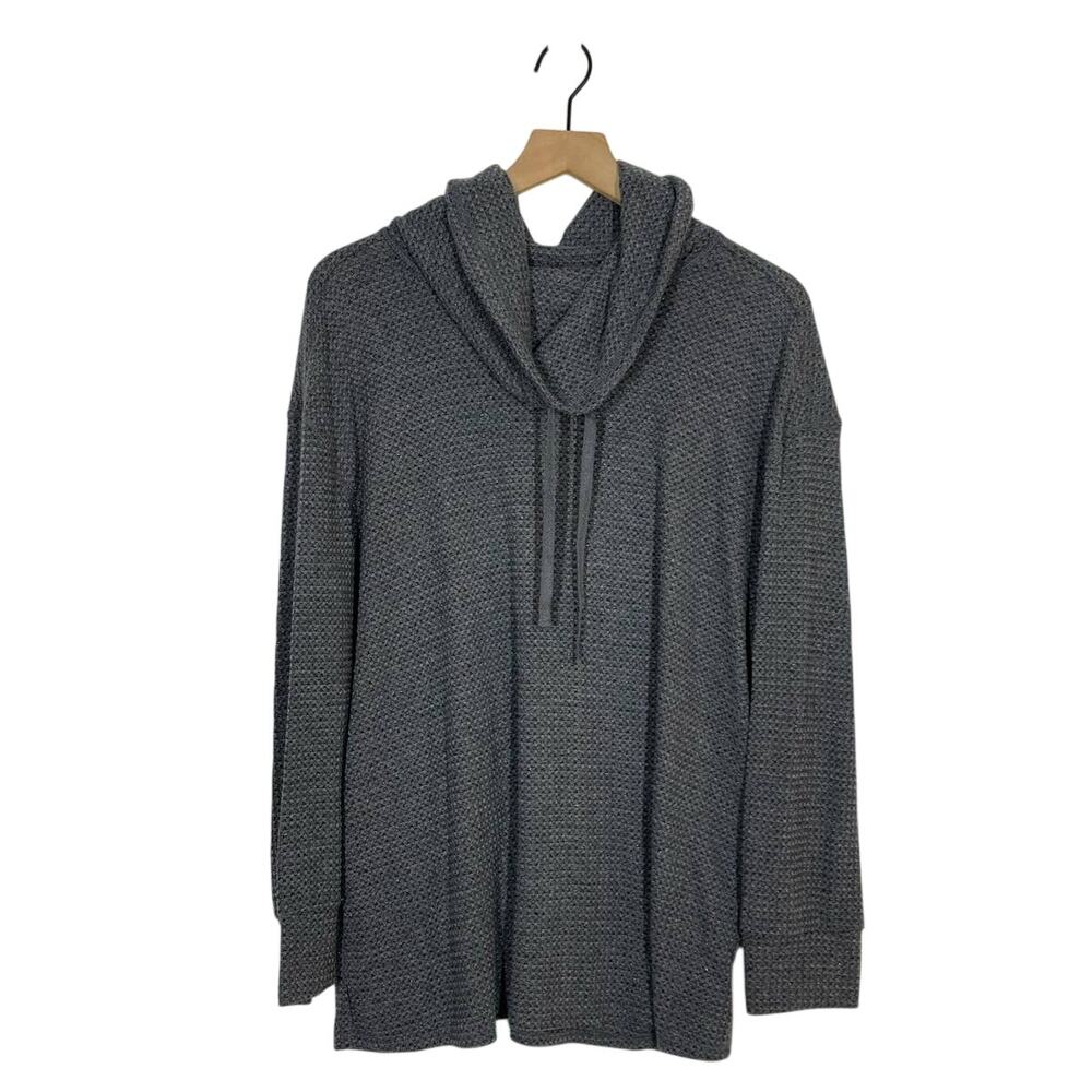 Lane Bryant Sweater Funnel Neck Gray Pullover Women's Plus Size 18/20 Metallic